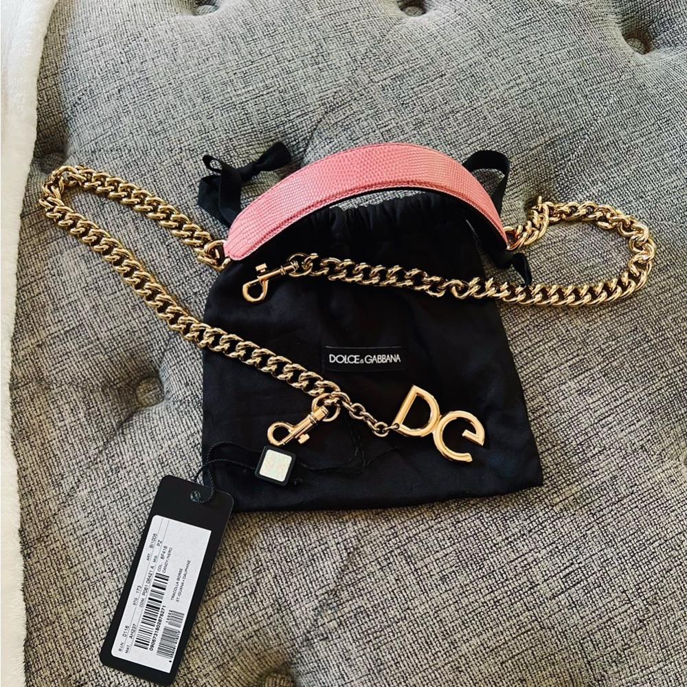 Dolce & Gabbana Pink and Gold Chain Bag